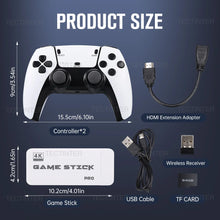 将图片加载到图库查看器，M15 4K Game Stick Mini Video Games Consoles Retro Handheld 20000 Games Player HD Video Game Stick 2.4G Double Wireless Controlle
