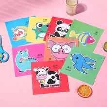 Load image into Gallery viewer, 48Pcs Kids Craft Paper Cut Book - DIY Cartoon Scrapbooking &amp; Educational Toys
