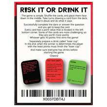 Load image into Gallery viewer, Risk It or Drink It – Hilarious Adult Party &amp; Drinking Card Game
