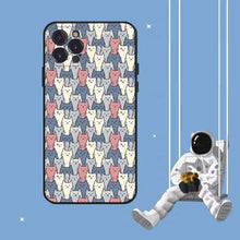 Load image into Gallery viewer, Cat Cute Art Phone Case For Iphone 8 7 6 6s Plus X Se 2020 Xr Xs 14 11 12 13 Mini Pro Max Mobile Case  Transparent Soft Protective Clear Case Compatible For Iphone

