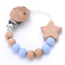 将图片加载到图库查看器，Baby Pacifier Chain Clip Silicone Teether Beads Soother Toy
