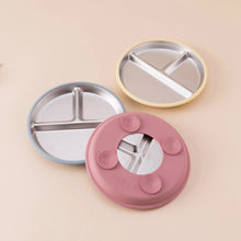 Load image into Gallery viewer, 5PCS Baby Feeding Set Stainless Steel Plates with Silicone Sucker
