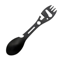 将图片加载到图库查看器，Outdoor Survival Tools 5 in 1 Camping Multi-functional EDC Kit Practical Fork Knife Spoon Bottle/Can Opener
