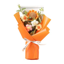 Load image into Gallery viewer, Artificial Flower Crochet Bouquet Handmade Anniversary Sunflower Daisy Bouquet Mothers Day Birthday Gift Eternal Flower
