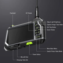 将图片加载到图库查看器，TESLONG NTS500 Industrial Endoscope Pipe Inspection Camera Car Borescope 5.0 Color Screen HD 1080p Endoscopio
