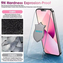 将图片加载到图库查看器，4PCS Tempered Glass for iPhone 11 14 12 13 Pro XR X XS Max Screen Protector on for iPhone 14 Pro Max Mini 7 8 6 6S Plus SE Glass Easy Installation Bubble Free HD Clear Scratch Resistant Anti-Fingerprint Tempered Glass Film
