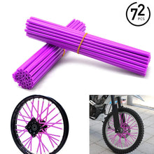 Load image into Gallery viewer, 72pcs Bicycle Wheel Spoked Protector Wraps 24cm Wheel Rim Spoke Wrap Kit for Motorcycle Bike Color Rims Skin Trim Covers Pipe
