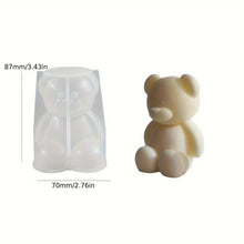 Load image into Gallery viewer, Silicone Bear Mold – Cute 3D Animal Candle, Soap &amp; Resin Mold for DIY Crafts, Aromatherapy &amp; Home Décor
