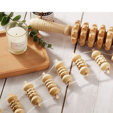 Load image into Gallery viewer, Wooden Therapy Massage Roller for Back Pain Relief &amp; Body Shaping
