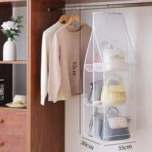 Load image into Gallery viewer, Hanging Closet Organizer Bag - Eco-Friendly 3D Transparent Storage for Tote Bags &amp; Purses
