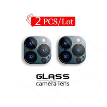 Load image into Gallery viewer, 2pcs Tempered Glass for IPhone 14 Pro Max Plus Screen Protectors for IPhone14 13 Pro 13 Mini X XR Xs Max Se 2022  Camera Lens Lens Protectors Luminous Ring Glass for iPhone
