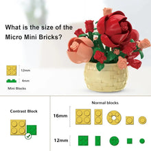 Load image into Gallery viewer, DIY Potted Plant Building Blocks Set - Rose Sunflower Succulents Bonsai Tree Romantic Garden Kids Model Bricks Toy Kit
