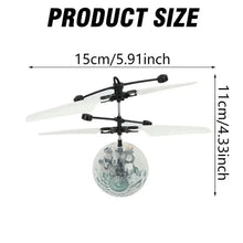 Load image into Gallery viewer, Colorful LED Sensing Flying Ball – Gesture Controlled RC Crystal Ball Toy
