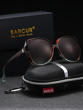 将图片加载到图库查看器，BARCUR Oversized Square Polarized Sunglasses for Women – Fashion Gradient Lens Summer Eyewear with UV400 Protection – Lightweight PC Comfortable Frame Trendy Street Style Shades for Summer Shopping Beach &amp; Travel
