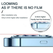 将图片加载到图库查看器，Full Cover Frame Glass Camera Lens Protector For iPhone 14 Plus Lens Glass For iPhone 11 12 13 Pro Max Mini Premium Tempered Glass Film Aluminum Alloy Lens Ring Cover Camera Protector
