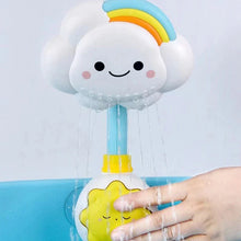 Load image into Gallery viewer, Cloud Weather Bath Toy for Kids – Educational Water Spray Toy with Rotating Nozzle &amp; Suction Cup
