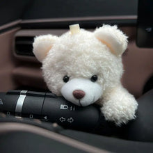Load image into Gallery viewer, Car Cute Bowknot Panda Wiper Turn Signal Switch Ornaments Plush Decor Auto Interior Accessories
