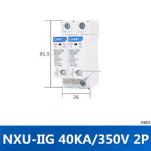 Load image into Gallery viewer, CHINT DC SPD Surge Protector NXU-IIG 2P 40KA 85V 350V 500V Instantaneous Lightning Arrester NXU Switch
