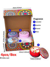 Load image into Gallery viewer, 4Pcs/Box Scented Candle Set Gift Islamic Arabian Patterns Fragrance Candle Jar DIY Smokeless Couples Romantic Incense Candles
