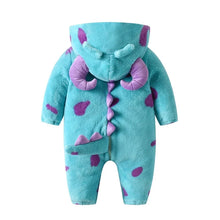 Load image into Gallery viewer, Baby Horn Hooded Fleece Jumpsuit Snowsuit – Warm Winter Outwear for Boys and Girls
