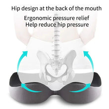 Load image into Gallery viewer, Orthopedic Memory Foam Seat Cushion – Non-Slip Tailbone &amp; Sciatica Relief Pillow for Office Chair and Car Seat
