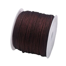 Load image into Gallery viewer, 50 Yards 0.8mm Braided Nylon Cord – Durable Satin String for Jewelry Making, Beading, Macrame, Chinese Knot &amp; DIY Crafts
