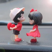 Load image into Gallery viewer, Couple Cute Ornaments for Car, Car Decoration Cute Cartoon Couples Action, Cartoon Car Dashboard Decorations, Cute Lovely Kiss C
