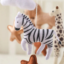 Load image into Gallery viewer, Wooden Crib Mobile Bed Bell with Soft Felt Animals
