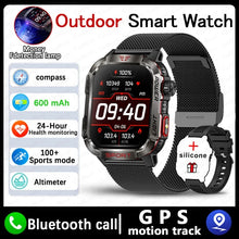 Load image into Gallery viewer, New For Huawei Xiaomi Military GPS Smart Watch Men Flashlight Compass Waterproof Outdoor Sport Tracker Bluetooth Call Smartwatch
