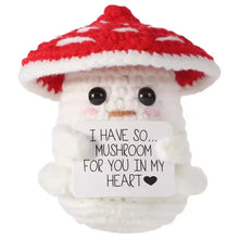 Load image into Gallery viewer, Funny Crochet Positive Inspirational Emotional Support Owl Doll Home Room Decoration Handmade Knitted Owl Desktop Ornament Gift
