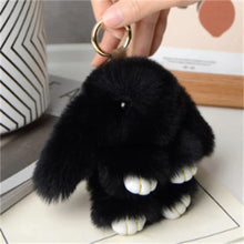 Load image into Gallery viewer, 15cm Rabbit Fur Keychain – Cute Bag &amp; Car Pendant Accessory for Women
