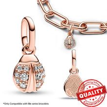 Load image into Gallery viewer, Sparkling Star Mini Dangle Charm - 925 Sterling Silver Green Heart Charm for Me Bracelet, Zircon &amp; Crystal Accent, Customizable Girl Party Jewelry

