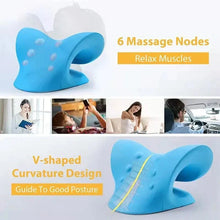 Load image into Gallery viewer, Neck Stretcher &amp; Cervical Traction Massager Pillow for Shoulder &amp; Spine Relief
