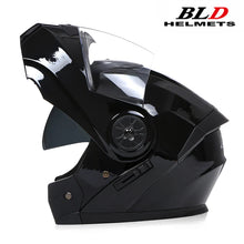 Load image into Gallery viewer, BLD Personalised Motorcycle Full Face Helmet Men Women Fashion Dual Lens Helmets Motocross Racing Modular Flip Up Casco Moto
