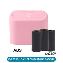 将图片加载到图库查看器，Car Trash Can (with Lid) Contains 60 (300) Garbage Bags, Small Car Trash Can, Leak-proof Mini Car Accessories
