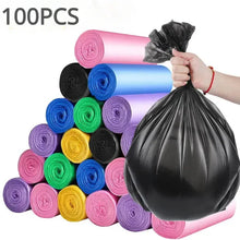 Load image into Gallery viewer, 100PCS Mixed Color Garbage Bags – Thick Disposable Trash Can Liners
