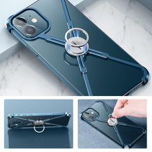 Load image into Gallery viewer, Luxury Phone Case For iPhone 12 Pro Metal Frame Shape Shockproof Cover Bumper Back Cool Case Aluminum Metal X-Frame Support Bumpers Compatible iPhone
