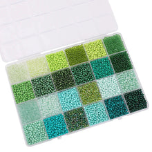 Load image into Gallery viewer, 5200Pcs Glass Rice Beads Jewelry Making Kit – 24-Grid Box for DIY Bracelets, Earrings &amp; Kandi Accessories | Handmade Craft Supplies Set
