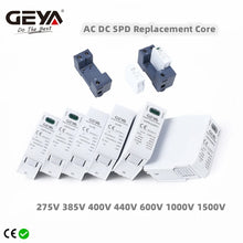 Load image into Gallery viewer, GEYA GSP9 Photovoltaic DC SPD 2P 600V 1000V 20KA~40KA Surge Protector Protective Device Lightning Protection Din Rail T1+T2
