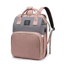 Load image into Gallery viewer, Mommy Bag Lightweight Portable Folding Crib Bed Large-capacity Travel Maternity Bags Baby Backpack Female Mommy Outting Bag
