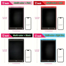 将图片加载到图库查看器，2/4Pcs LCD Writing Tablet Doodle Pad for Kids 12Inch LCD Drawing Board Colorful Reusable Writing Tablet for Educational Toy Gift
