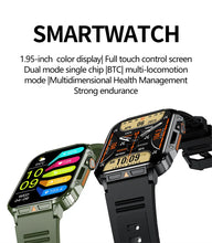 Load image into Gallery viewer, 2024 New 1.95 Outdoor Military Man Smart Watch Men Bluetooth Call Smartwatch Men For Android IOS IP68 Waterproof Ftiness Watches
