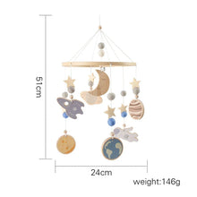 Load image into Gallery viewer, Baby Wooden Bed Bell Cartoon Rabbit Mobile
