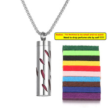 Load image into Gallery viewer, Stainless Steel Aromatherapy Necklace – Oil Diffuser Pendant
