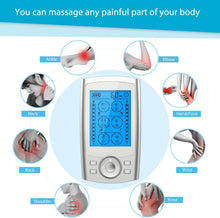 Load image into Gallery viewer, TENS Unit 24 Modes EMS Muscle Stimulator for Pain Relief Rechargeable TENS Machine Massage Physical therapy 10 electrode Pads
