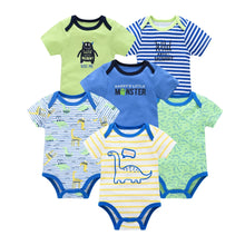 Load image into Gallery viewer, 3/6 PCS Baby Cotton Bodysuits Set Short Sleeve Summer Outfits for Newborn Boys &amp; Girls 0–12 Months
