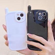 将图片加载到图库查看器，Cute Classic Retro Phone Style Case For iPhone 13 12 11 Pro Max X XR XS 7 8 Plus Shockproof Soft Silicone Cover Ultra Light Solid Color Back Cover Comfortable Grip Unique Design Phone Case
