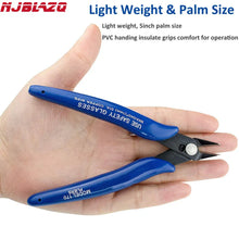 Load image into Gallery viewer, NJBLZQ Pliers Carbon Steel Pliers Electrical Wire Cable Cutters Cutting Side Snips Flush Pliers Nipper Home Hand Tools Blue
