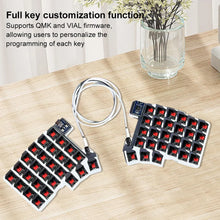 Load image into Gallery viewer, Split Keyboard Wired Ergonomics Keyboard Hot Swap Split-layout Keyboard Support QMK/VIAL Customized PC Gamer Accessories
