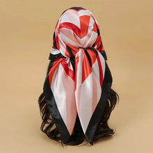 Load image into Gallery viewer, Satin Square Scarf – Elegant 2025 Print Hijab, Shawl &amp; Hair Wrap
